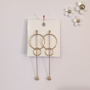 H&M Gold Tone Dangle Earrings